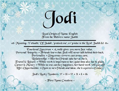 jodi name meaning